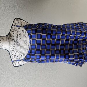 The Limited Royal Blue Geometric Cami